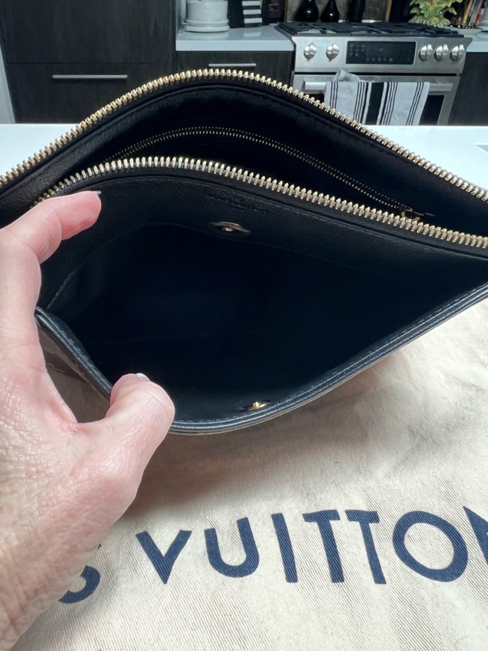Louis Vuitton Pallas Monogram & Noir Toiletry Pouch or Purse (NEW) - Picture 11 of 16